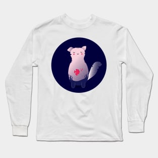 Fishyy cat illustration design - cute Long Sleeve T-Shirt